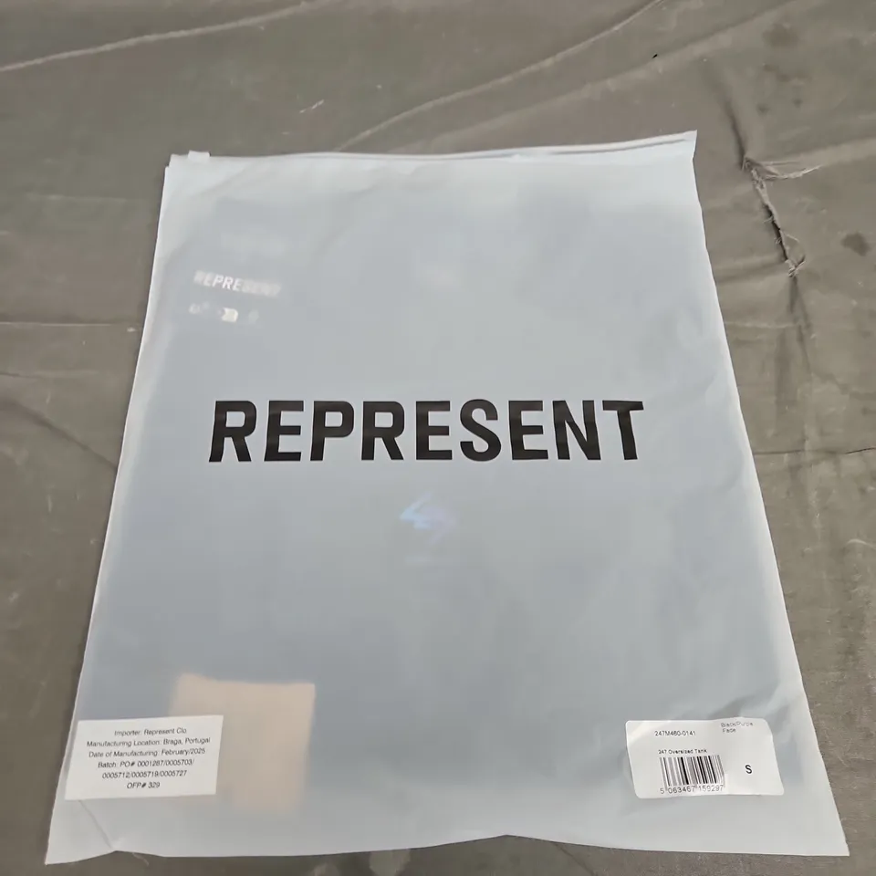 BAGGED REPRESENT 247 OVERSIZED TANK - SIZE SMALL
