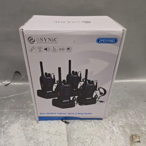 BOXED ESYNIC 4 PIECE WALKIE TALKIE SET