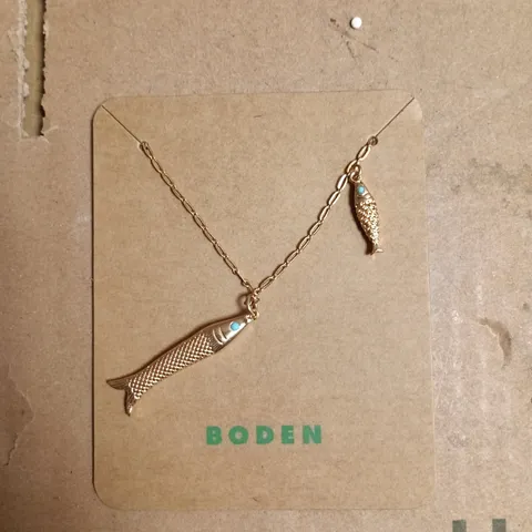 BODEN GOLD TONE SARDINE NECKLACE