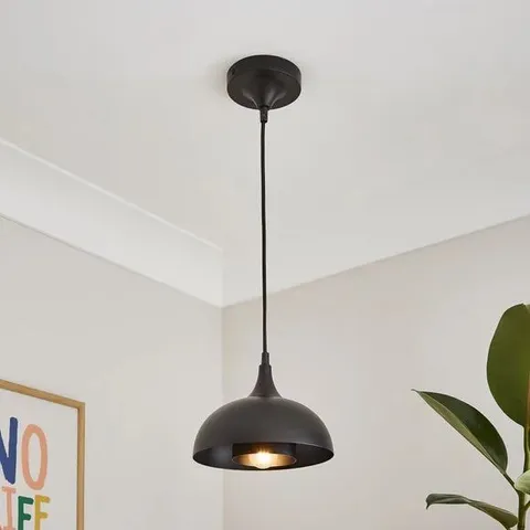 BOXED ELEMENTS LENNON 2 TIER DOME MINI PENDANT LIGHT - BLACK