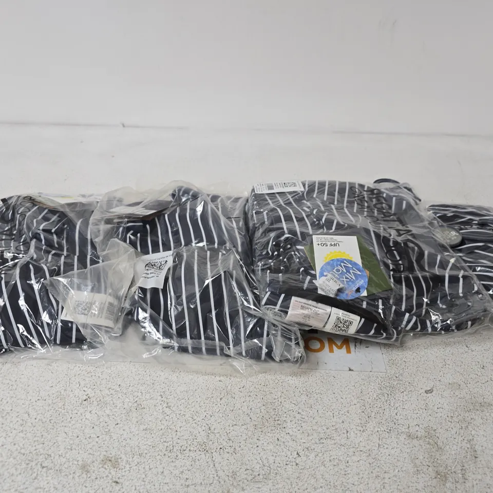 BOX OF APPROXIMATELY 40 BRAND NEW REGATTA PALOMA BIKINI TOP - NAVY/WHITE STRIPE - VARIOUS SIZES