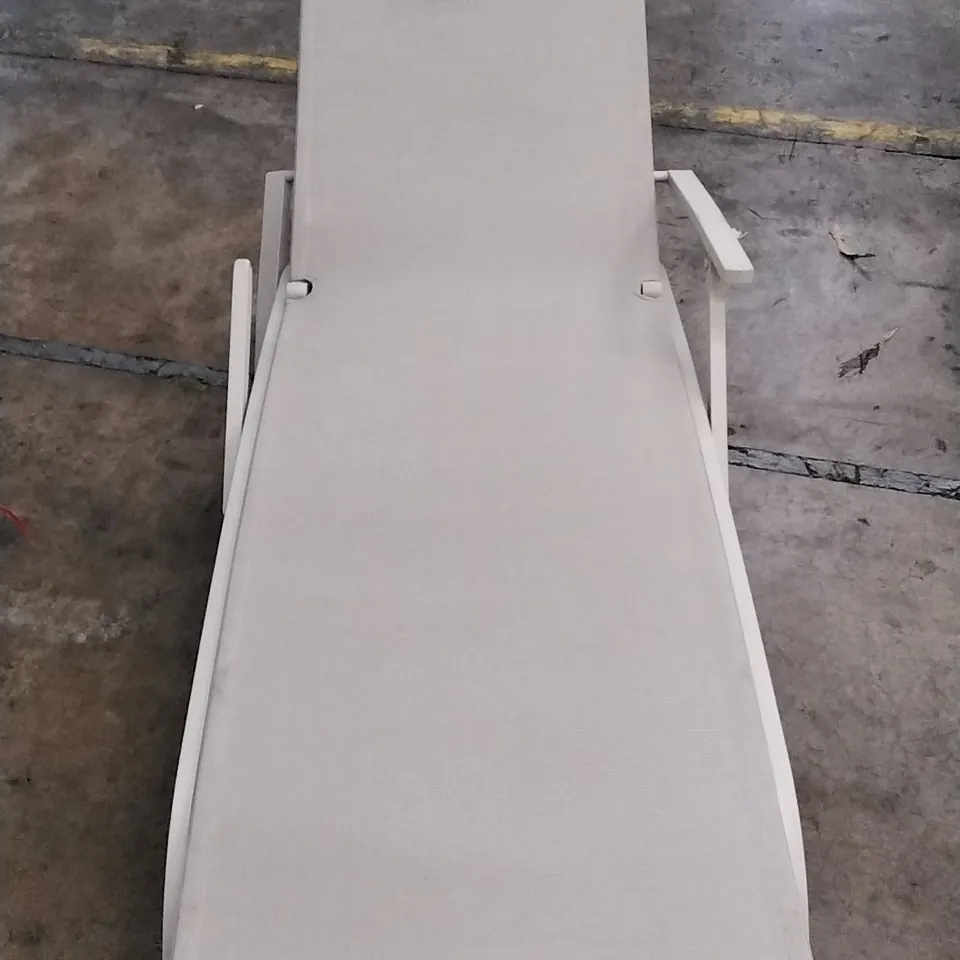 GOODHOME TAN SANTORIN ALUMINUM SUN LOUNGER