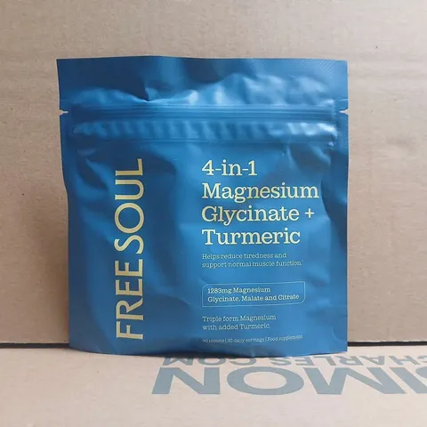 FREESOUL 4-IN-1 MAGNESIUM GLYCINATE + TURMERIC (90 TABLETS)