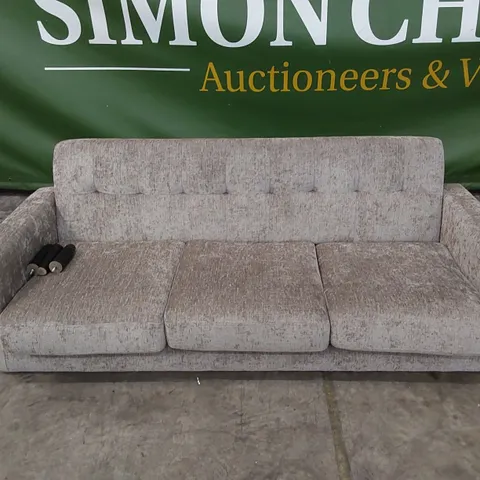 QUALITY DESIGNER 3 SEATER FABRIC UPHOLSTERED SOFA