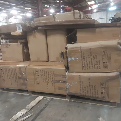 PALLET CONTAINING A VERY LARGE QUANTITY OF ASSORTED DESIGNER GARDEN FURNITURE PARTS
