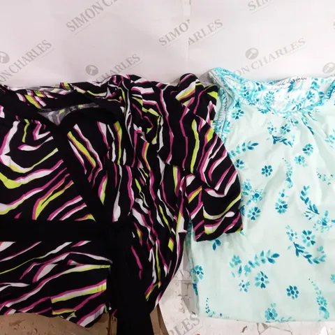 BOX OF APPROX 15 ASSORTED CLOTHING ITEMS TO INCLUDE - WOMENS CONTROL - CAROLE HOCHMAN - JULIEN MACDONALD