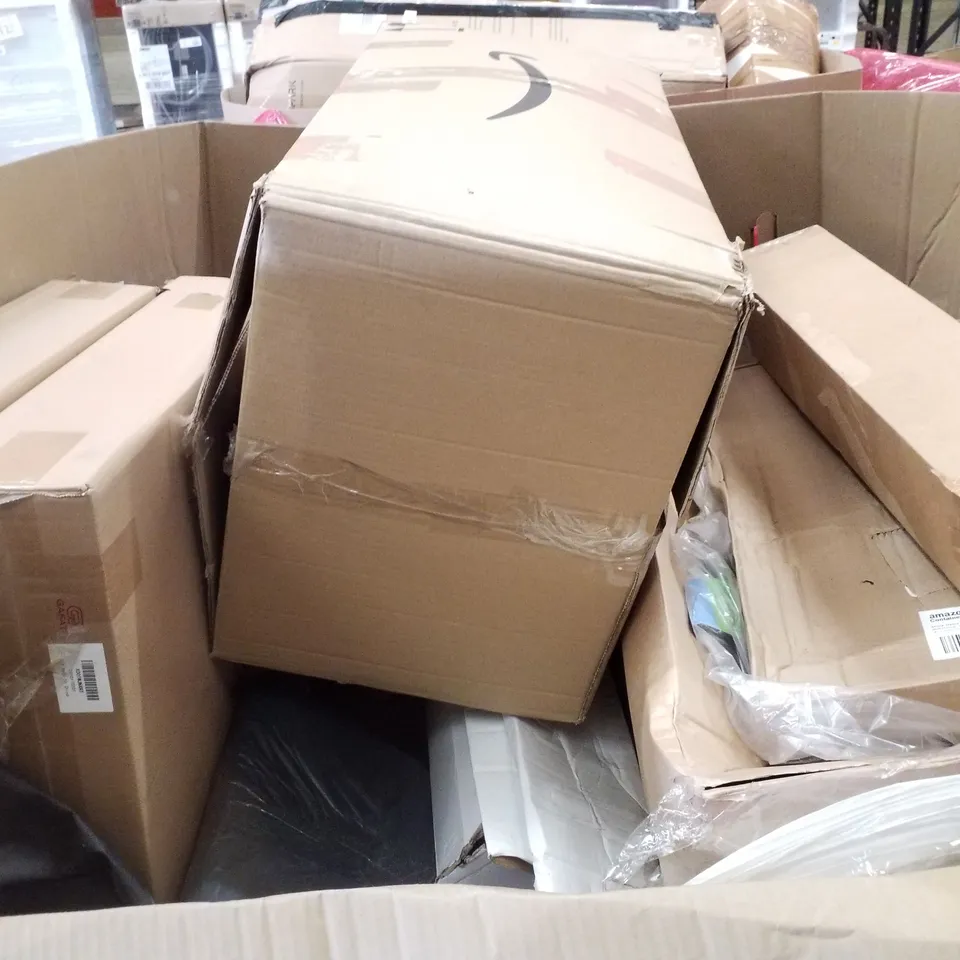 PALLET CONTAINING ASSORTED PRODUCTS INCLUDING CEILING FAN LIGHT, COLLAPSIBLE SOFT SIDED CRATE, KITCHEN STORAGE & A2 PICTURE FRAMES