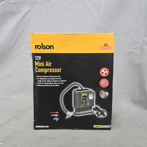 ROLSON 12V MINI AIR COMPRESSOR – BOXED