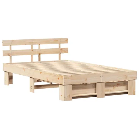 BOXED VIDAXL BED FRAME WITH DRAWERS SOLID  WOOD PINE - SIZE UNSPECIFIED 