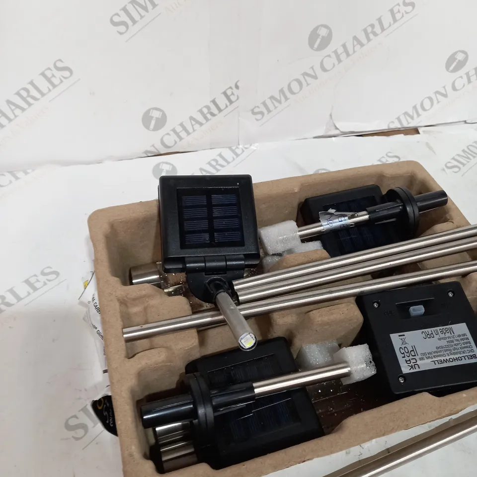 BELL & HOWELL GLIMMER STICKS SET OF 4 SOLAR PATHWAY LIGHTS