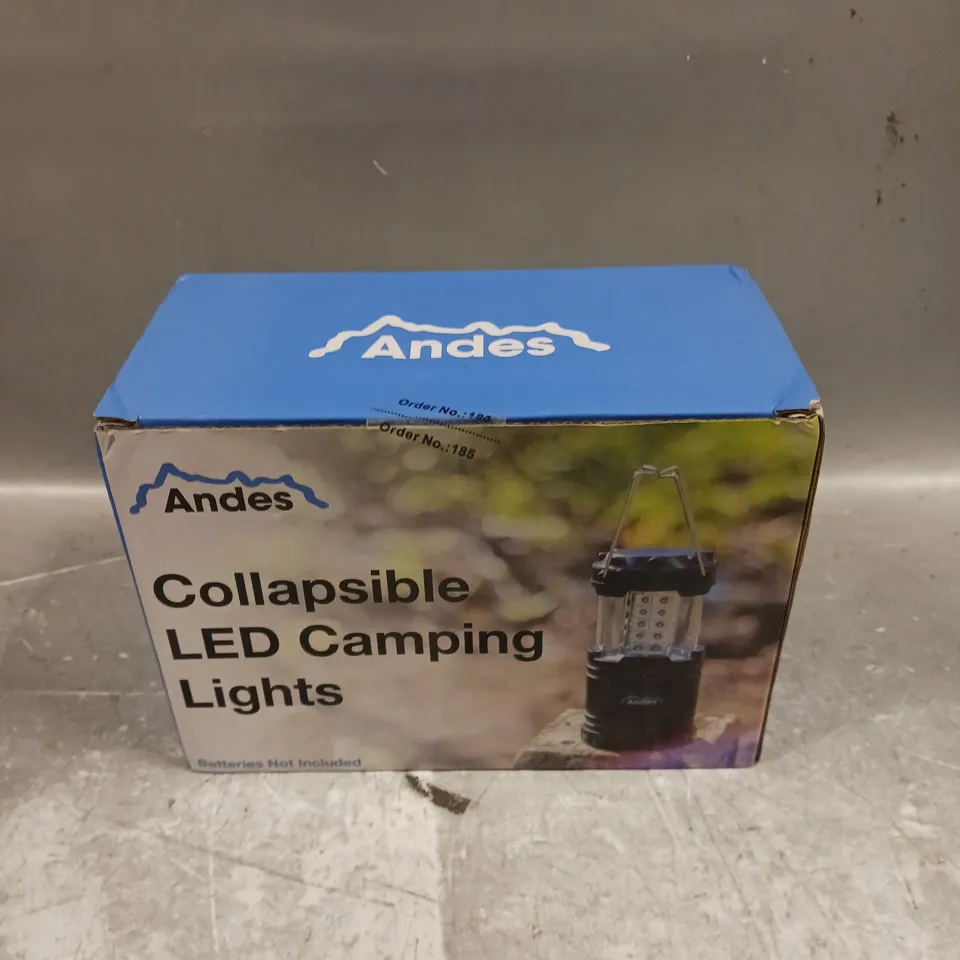 BOXED SEALED ANDES COLLAPSIBLE LED CAMPING LIGHTS 