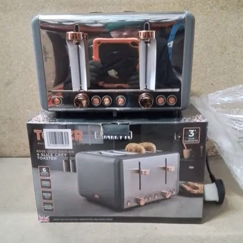 BOXED TOWER ROSE GOLD 4 SLICE TOASTER 
