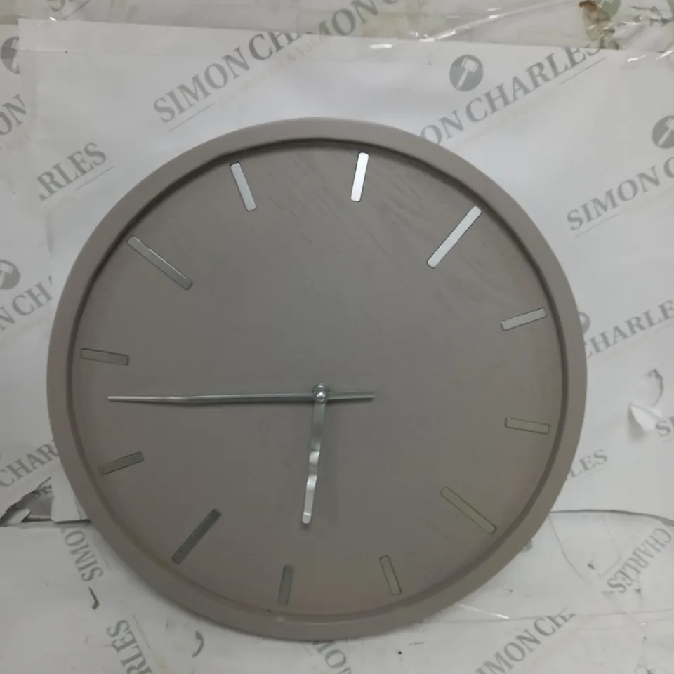K BY KELLY HOPPEN 40CM ANALOGUE WALL CLOCK TAUPE