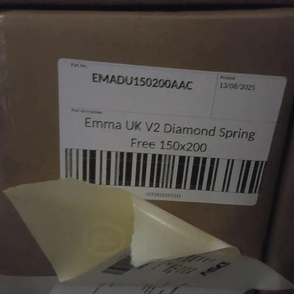 BRAND NEW BOXED EMMA UK V2 DIAMOND SPRING FREE 150 x 200CM KING SIZE MATTRESS