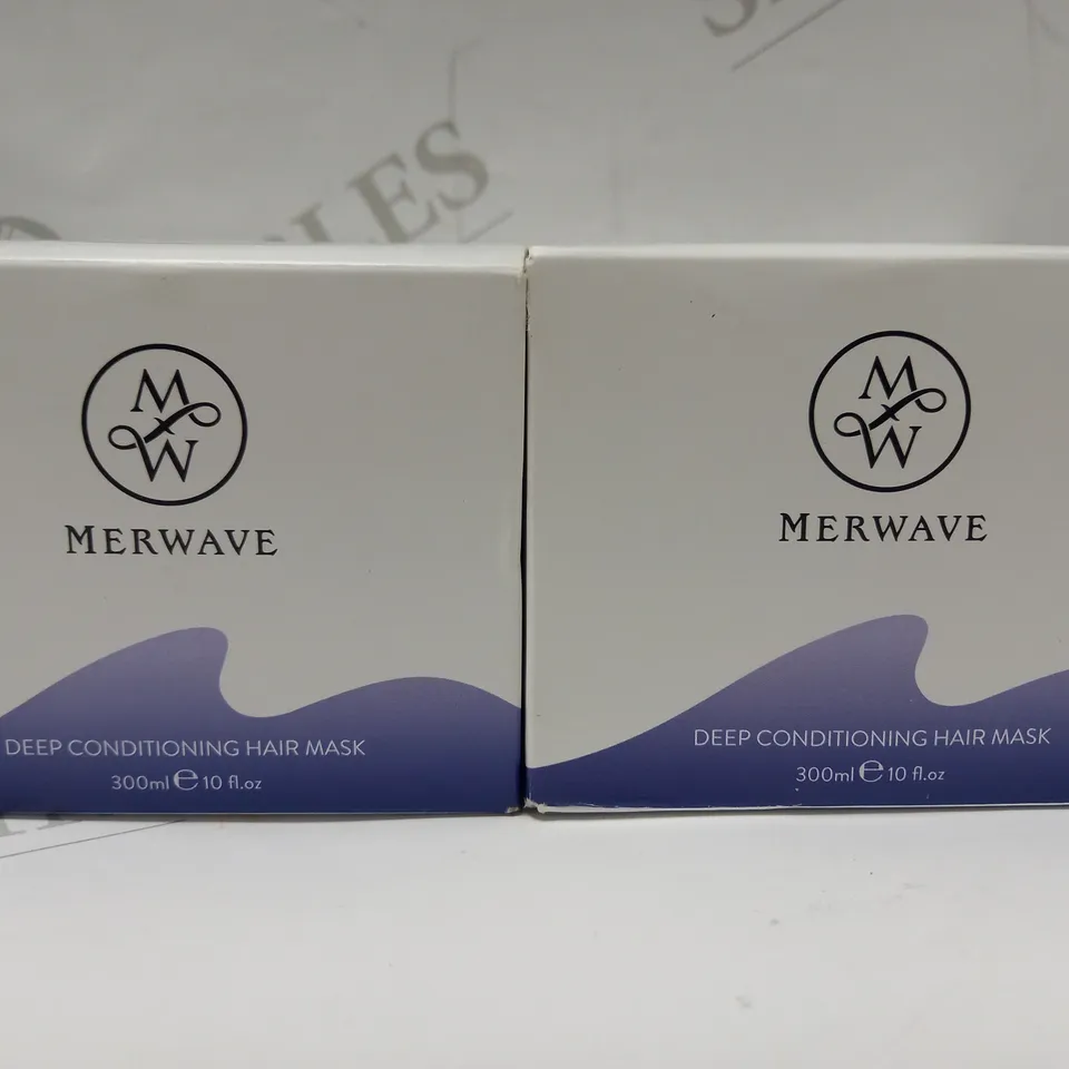 LOT OF 2 X 300ML MERWAVE DEEP CONDITIONING HAIR MASK