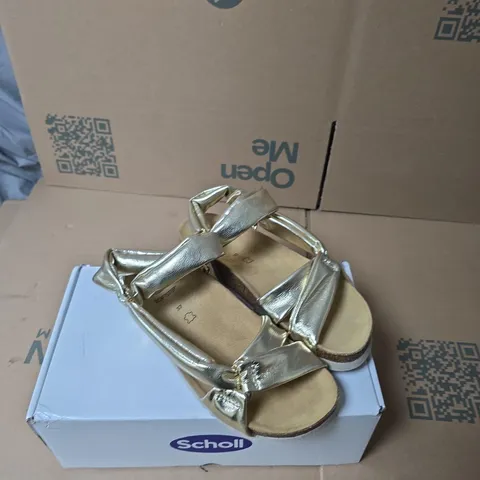 UK 4.5 SCHOLL SOFTSTEP SANDALS – WOMEN’S GOLD METALLIC (EU 37)