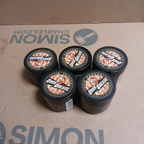 BOX OF APPROXIMATELY 45 X COCK GREASE XXTRA STIFF HAIR POMADE 50G