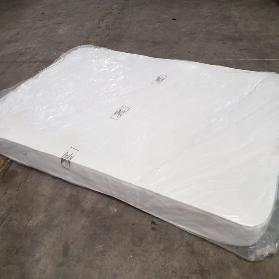 BAGGED QUALITY ASPIRE COOL SQUARE WAVY QUILTED 135CM DOUBLE MATTRESS  