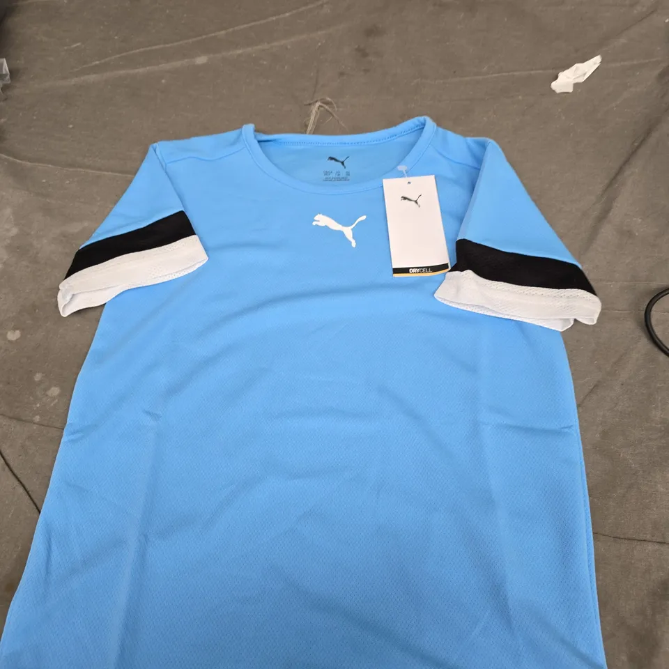PUMA DRYCELL LIGHT BLUE SHORT SLEEVE T-SHIRT AGE 7-8 YEARS