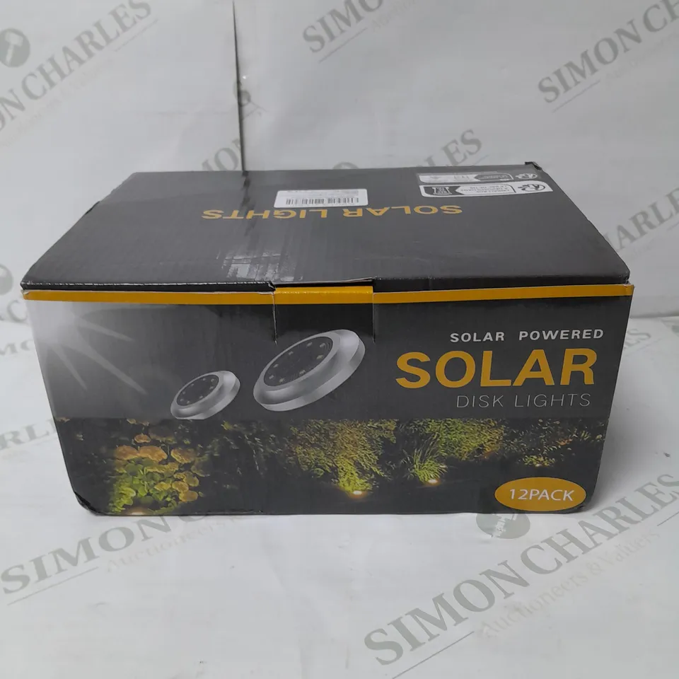 BOXED WHITELIGHT GROUND SOLAR POWERED DISK LIGHTS 