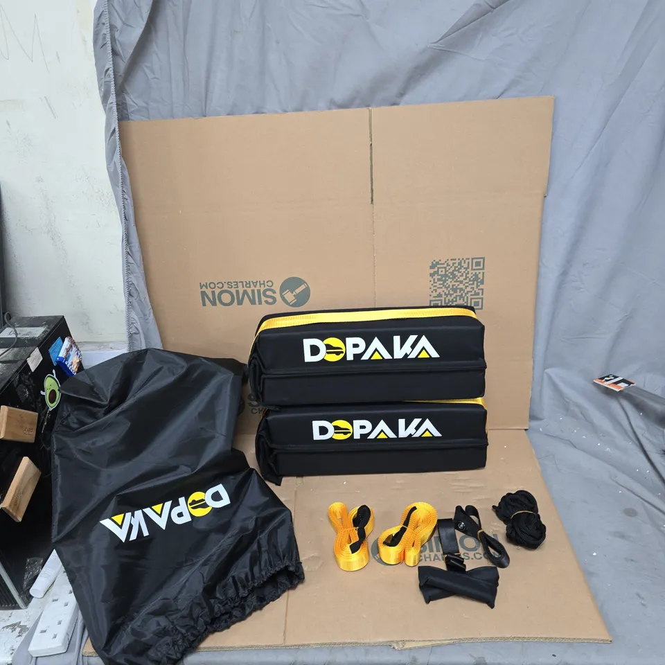 DOPAKA  KAYAK ROOF RACKS,SOFT ROOF RACK PADS,UNIVERSAL CAR ROOF RACK FOR SURFBOARD/SKI/KAYAK PADDLE BOARD/LUGGAGE CARRIER SYSTEM