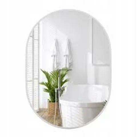 BOXED COSTWAY RUNWAY OVAL BATHROOM MIRROR WITH SHATTER PROOF FILM 70 X 50CM