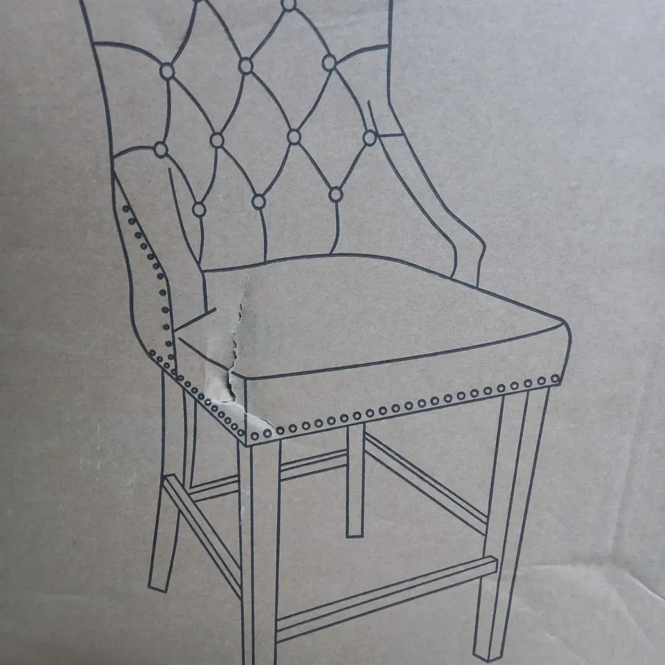 BOXED WARWICK BARSTOOL PAIR CHARCOAL BLACK RRP £250