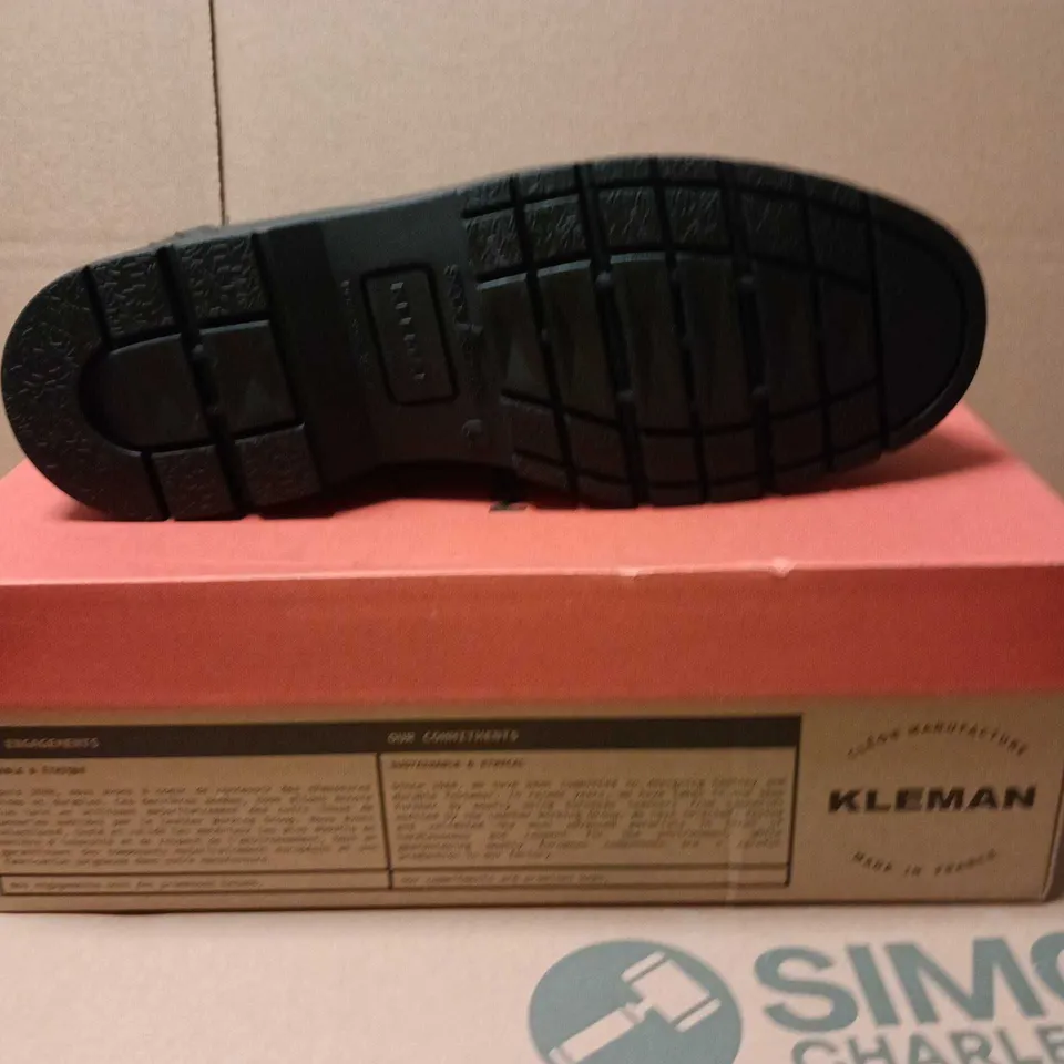 KLEMAN BLACK LEATHER DERBY SHOES – MADE IN FRANCE SIZE EU 44