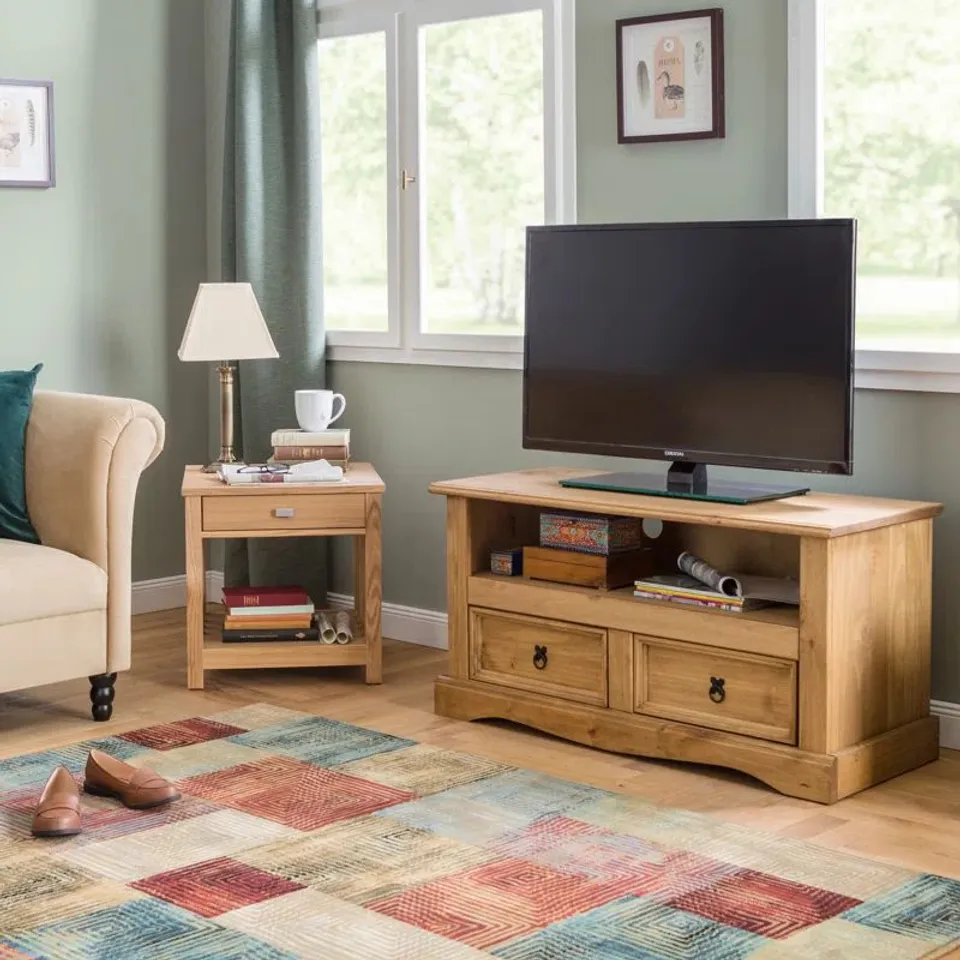 BOXED KANSAS TV STAND FOR TVs UP TO 50" - PINE (1 BOX)