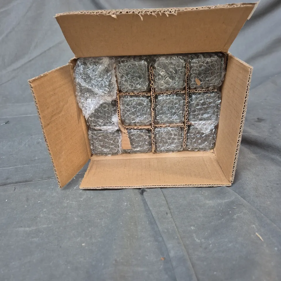 GLASS SPICE JARS WITH METAL SCREW CAPS – SET OF 12 (EMPTY)