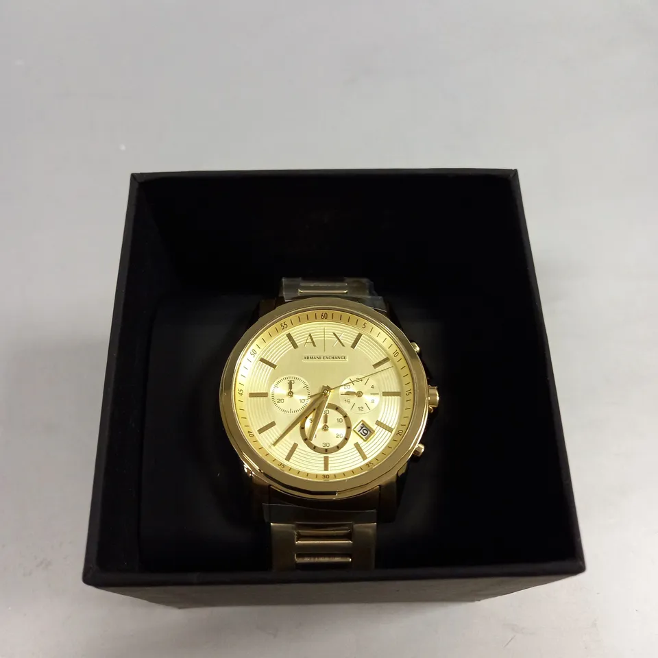 ARMANI EXCHANGE WATCH MEN'S GOLD STAINLESS STEEL WATCH