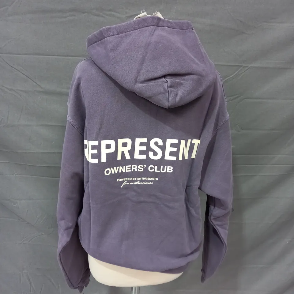 REPRESENT OWNERS CLUB ZIP HOODIE VINTAGE VIOLET - SMALL