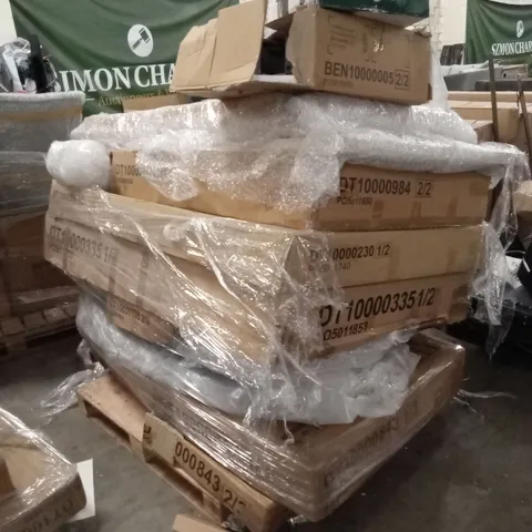 PALLET OF ASSORTED INCOMPLETE DESIGNER FURNITURE PARTS AND PIECES