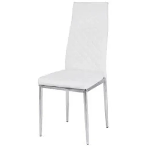 BOXED CELESTE DINING CHAIR, GREY CLASSIC VELVET & CHROME 