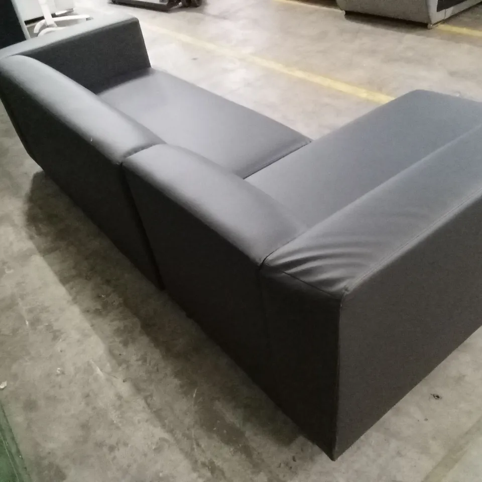 CLARKE LEFT HAND CORNER FAUX LEATHER CHAISE SOFA RRP £599