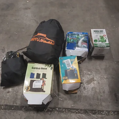 PALLET CONTAINING A LARGE QUANTITY OF ASSORTED HOSE PIPES, POOL INFLATABLES ECT