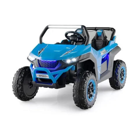 BOXED COSTWAY 12V BATTERY POWERED ELECTRIC CAR 2-SEATER KIDS RIDE ON UTV - BLUE