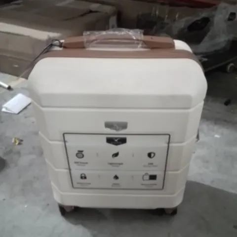 LUGG TRAVEL CABIN BAG CREAM&BROWN 