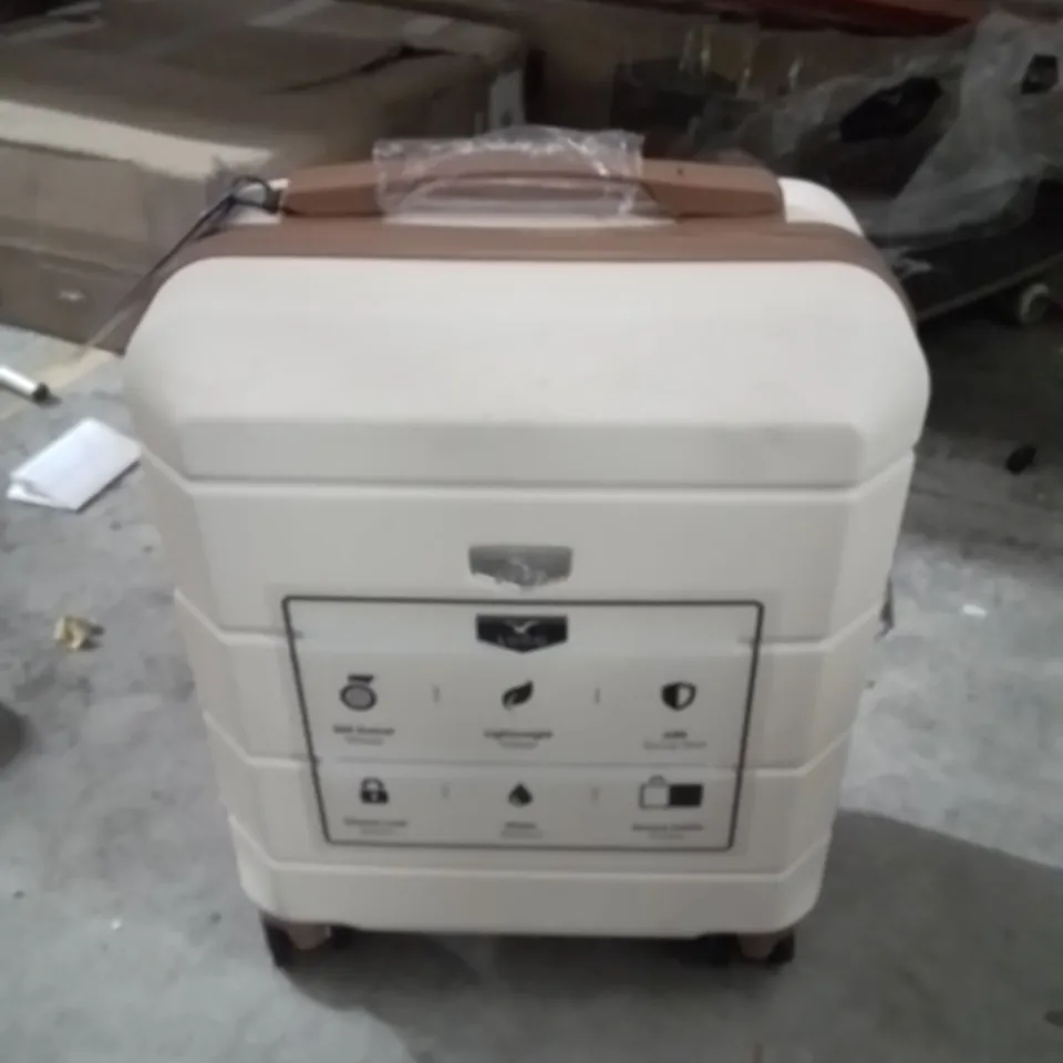 LUGG TRAVEL CABIN BAG CREAM&BROWN 