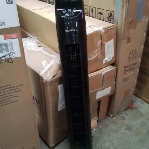BOXED TOWER FAN -BLACK-