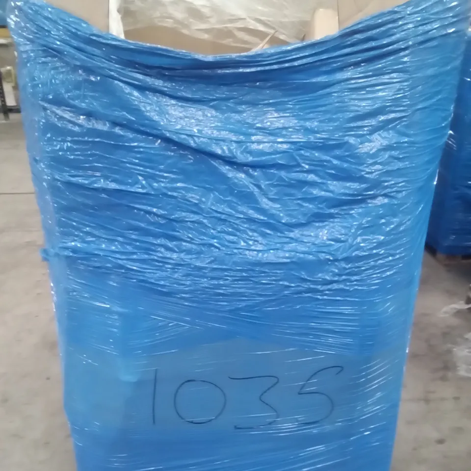 PALLET OF ASSORTED ITEMS INCLUDING ECOVACS VACUUM & MOPING CLEANER, NEWDAY CEILING FAN, WHITE BANKERS LAMP, LED DOUBLE ARM LIGHT