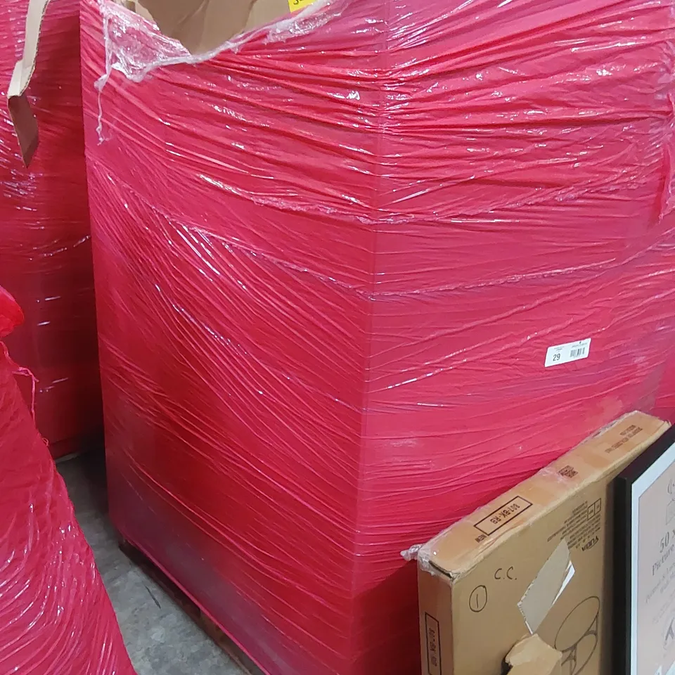 LARGE PALLET OF ASSORTED HOUSEHOLD PRODUCTS TO INCLUDE; JUNIOR BASKETBALL SYSTEM, STEEL HANDLE OFFICECHAIR, METAL COFFEE TABLE AND PICTURE FRAME
