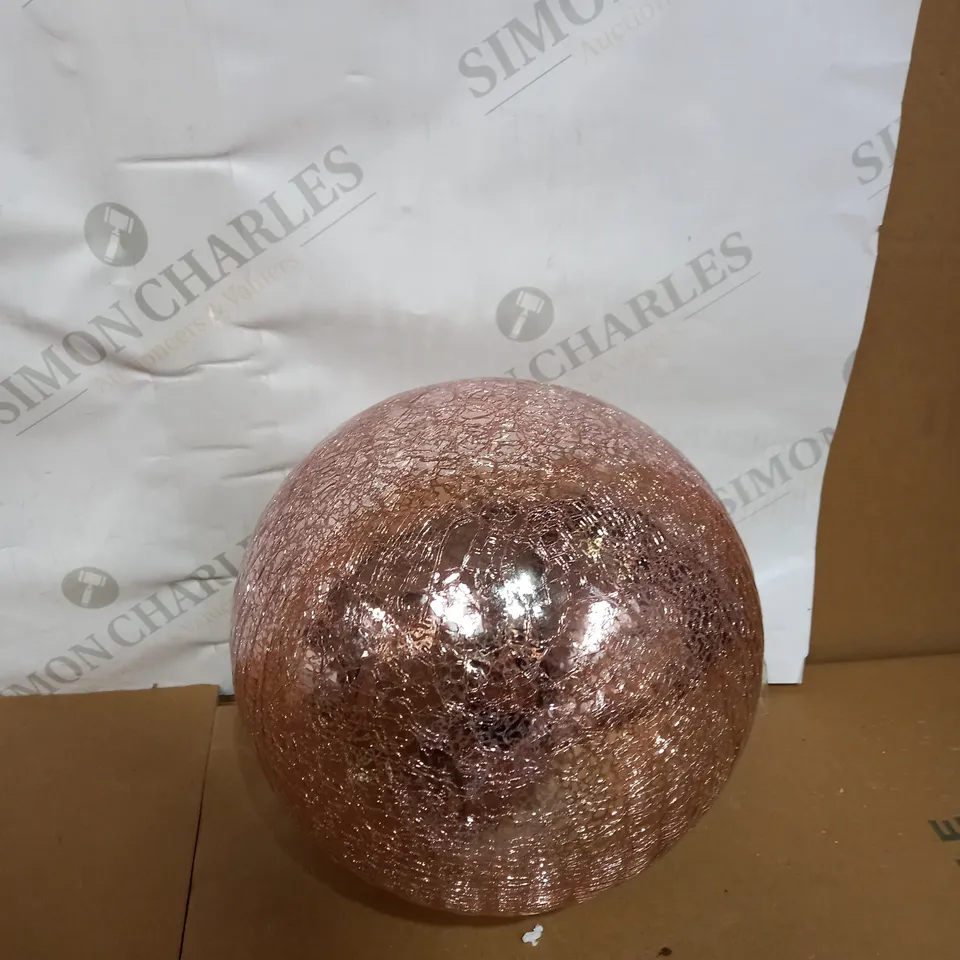 MR CHRISTMAS 8" GLASS CRACKLE SPHERE WITH ROTATING LIGHT