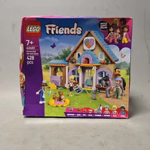 BOXED LEGO FRIENDS HORSE AND PET VET CLINIC 42651