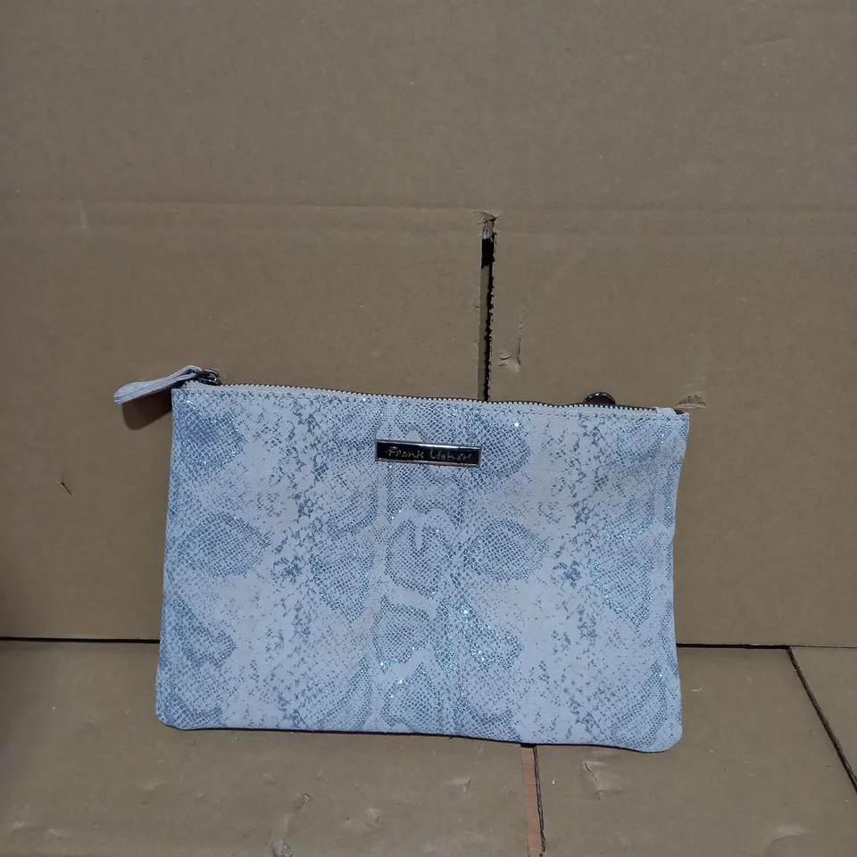 FRANK USHER LEATHER NUDE/SPARKLE PURSE 