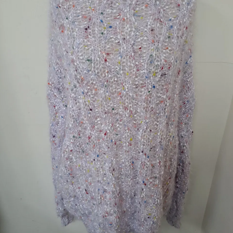 PRETTYLITTLETHING LILAC MARRIED BOUCLE JUMPER DRESS - M