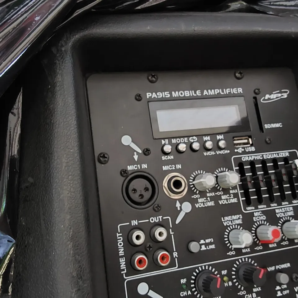 PALLET OF ASSORTED ELECTRICALS AND CONSUMER PRODUCTS TO INCLUDE; PA915 MOBILE AMPLIFIER, HUMPHREY LENS ANALYZER, FAN/HEATERS FOOTREST ECT.