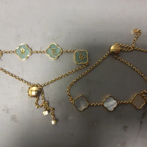BOXED ABBOTT LYON CUSTOM NAME BRACELET DUO IN GOLD
