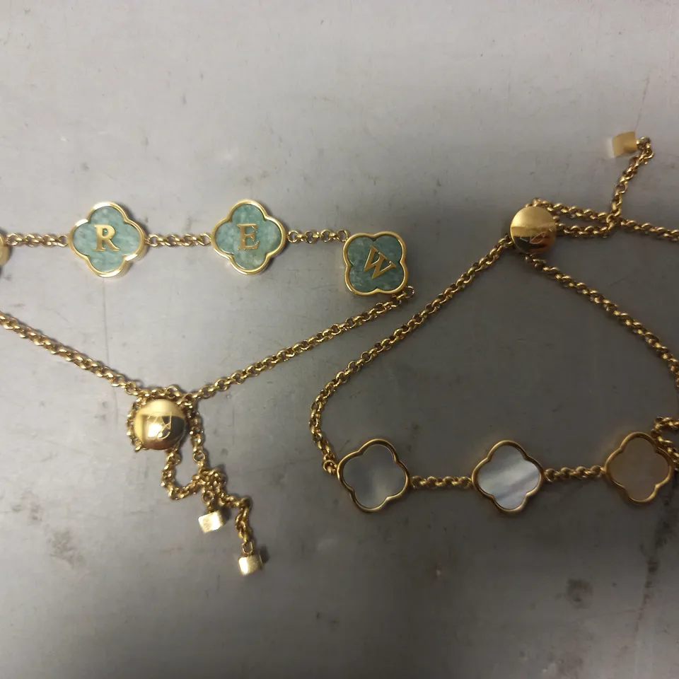 BOXED ABBOTT LYON CUSTOM NAME BRACELET DUO IN GOLD