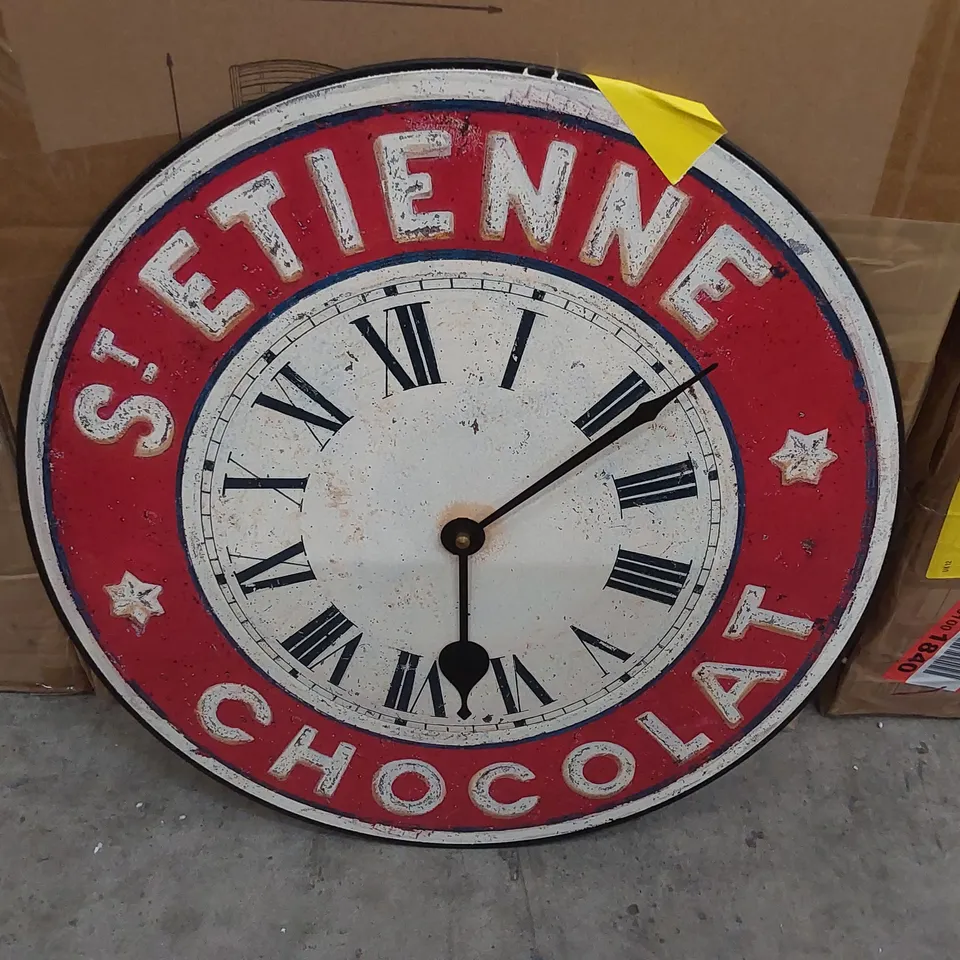 BOXED WOOD WALL CLOCK (1 BOX)